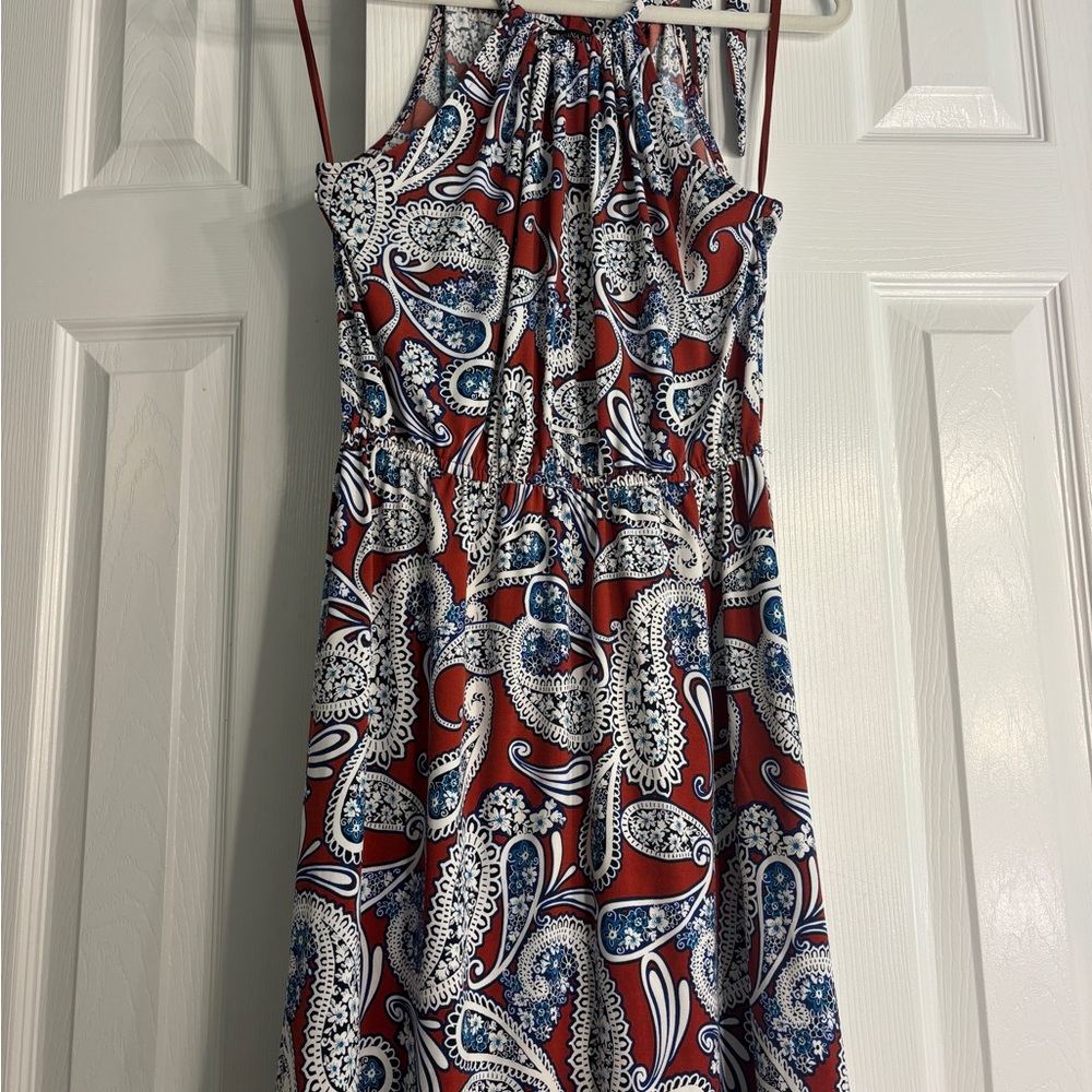 Banana Republic Paisley Print Halter Dress
